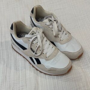 Reebok Leopard, Beige, White and Black Sneakers